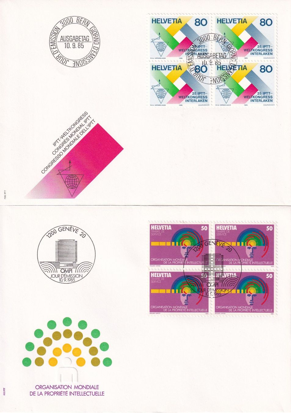Tutti i francobolli: Lot 6 Briefe FDC 4er Block  1985 – Usato da Rossa venduto da becky05 2