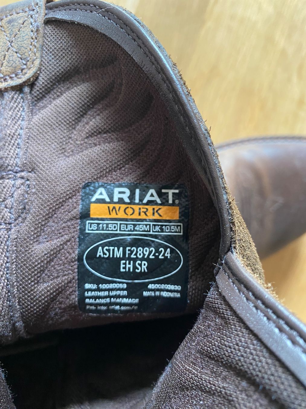 Herrenschuhe: Ariat Leder Workboots (Arbeitsstiefel) Gr. 45 – Gebraucht aus Maienfeld von GR-Ami15 4
