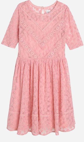 Rosa Prinzessinnenkleid Für Mädchen Mit Blumenmuster - Weich & Bequem