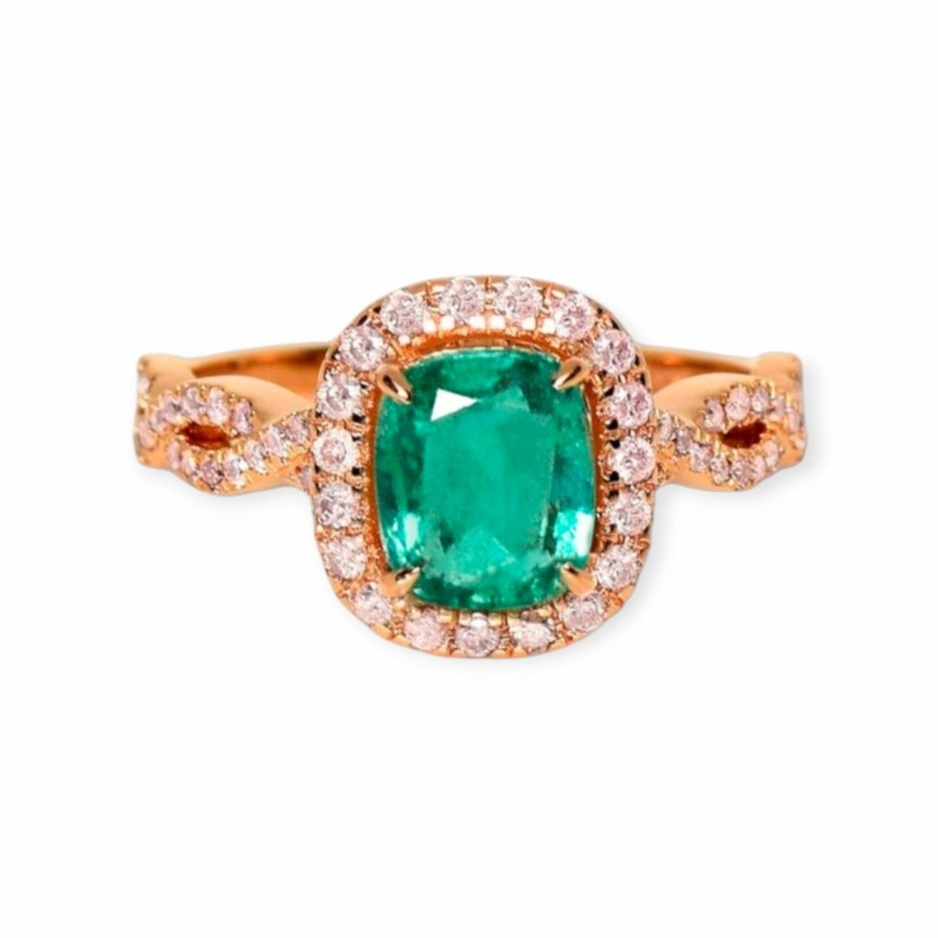 Anelli: Smaragd-Ring 14k Roségold 1,58ct – Nuovo e nell'imballaggio originale da Illnau venduto da Juwelier_Mahler_GmbH