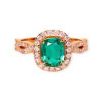 Smaragd-Ring 14k Roségold 1,58ct