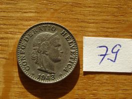 20 Rappen 1943 sehr schön
