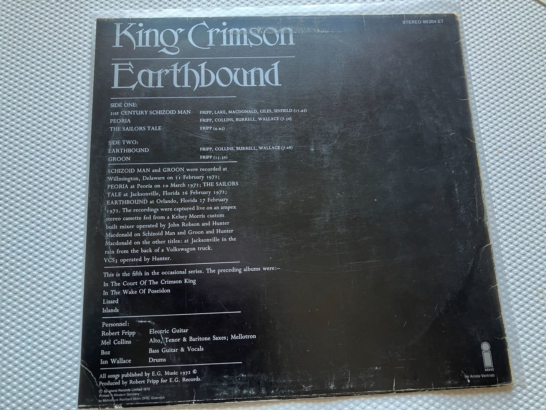 Dischi in vinile: King Crimson – Usato da Aarwangen venduto da Jukebox3 2