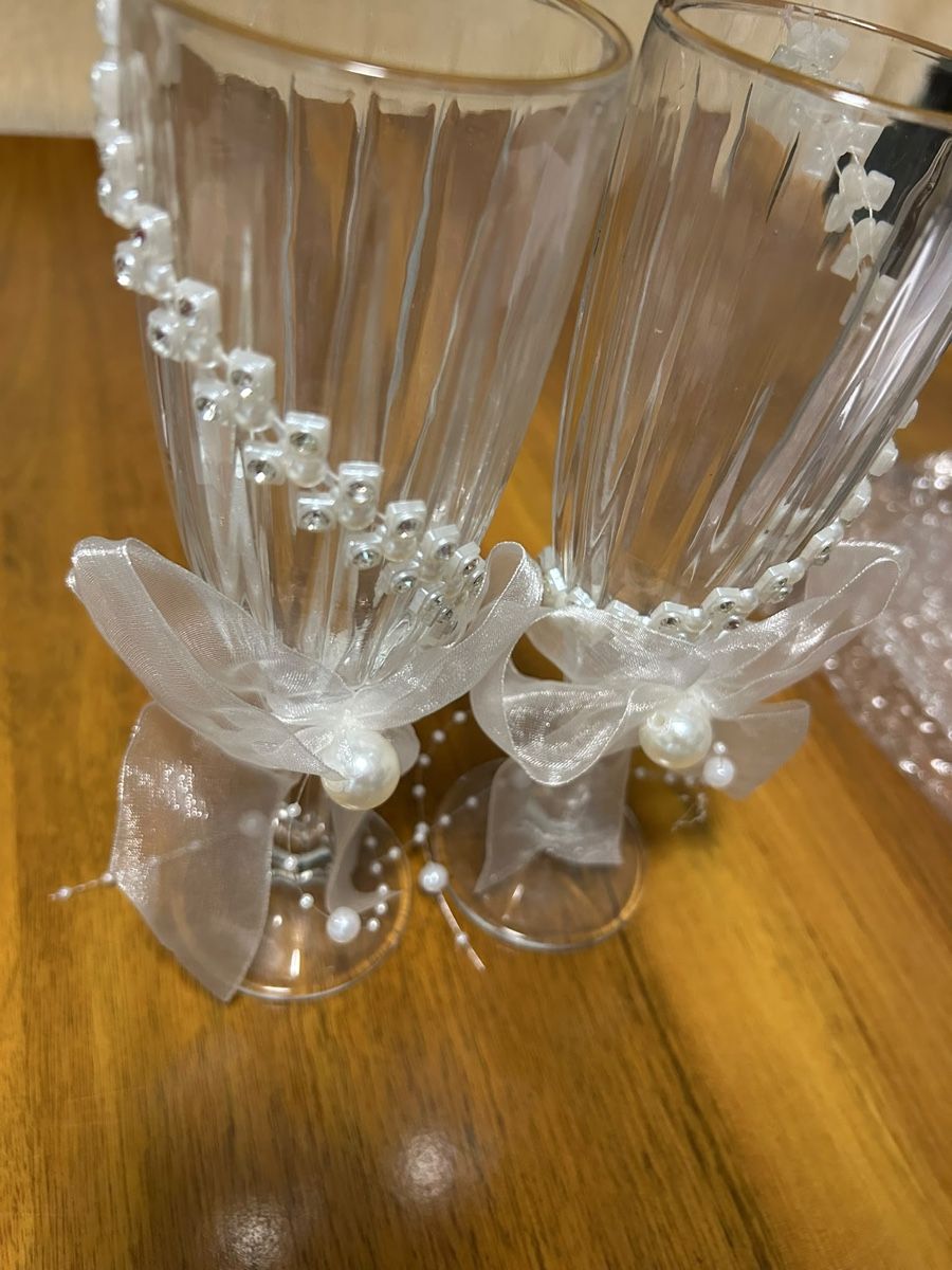 Gläser: Hochzeit Gläser Champagner Deko Perlen Neu – Neu (gemäss Beschreibung) aus Fislisbach von NTEE 1