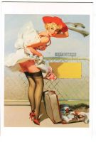 Postkarte "Pin-up".