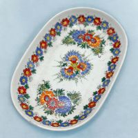 Vide poche en porcelaine CEPELIA Pologne 1994 print main