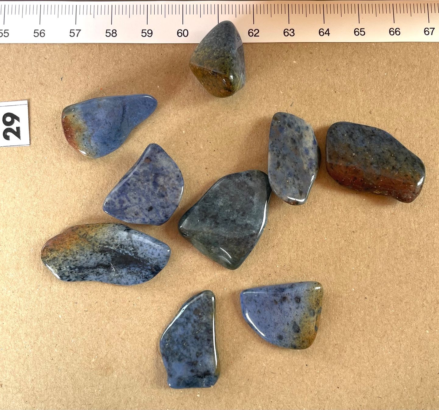 Edelsteine: Trommelsteine  Sodalit     top Farben       LOT – Neu und originalverpackt aus Leuggern von gemshow 6