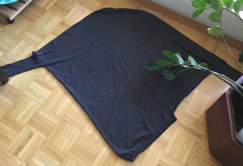 Tunique Noire Destructurée Rundholz Dip – Taille L, 100% Coton, Sans Manches