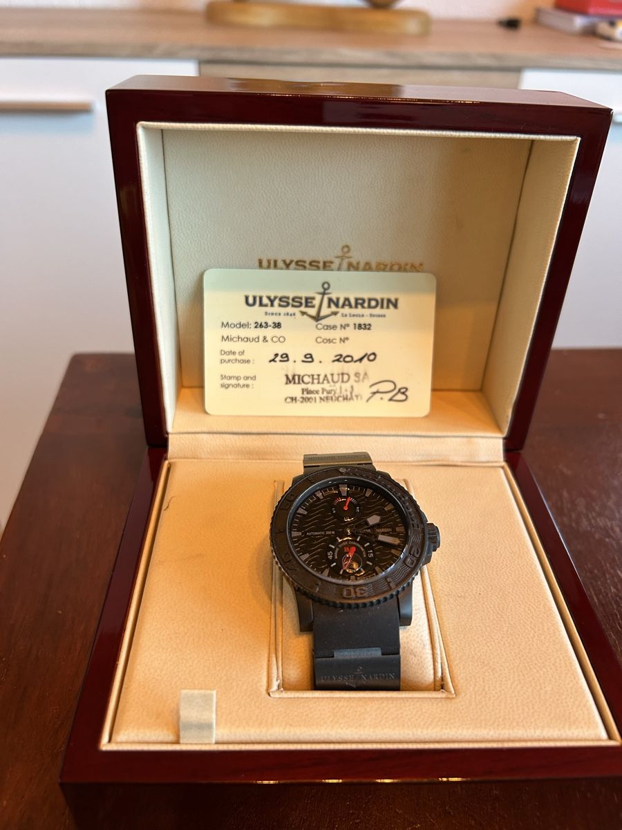 Ulysse Nardin Orologi: Ulysse Nardin Maxi Marine Diver Modèle Black Océan – Usato da Châtillon FR venduto da xwillow 3