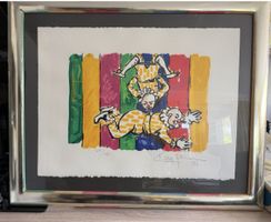 Bild/Unikat von Rolf KNIE  überarbeitete ,,Serigraphie“