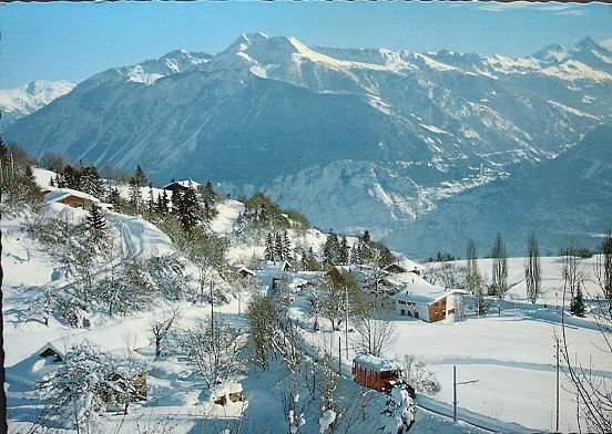Cartoline postali: BLUCHE Funiculaire Sierre-Montana-Crans – Usato da Jona venduto da philajona