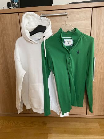 2NEUWERTIG U.S.POLO(USPA)&ZARA HODDIE KAPUTZEN PULLOVER GR S