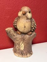 Sehr schöne Keramik Vogel auf Baumstamm Neu