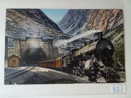 AK Gotthardtunnel Expresszug