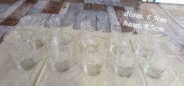 10 verres à eau/autre avec dessin