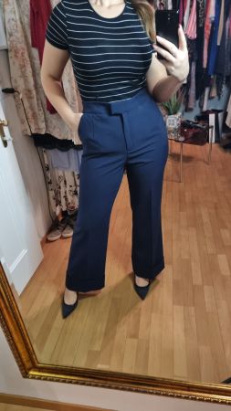 💙 Vintage Businesshose 40/L – Elegant Office Chic Style NEU