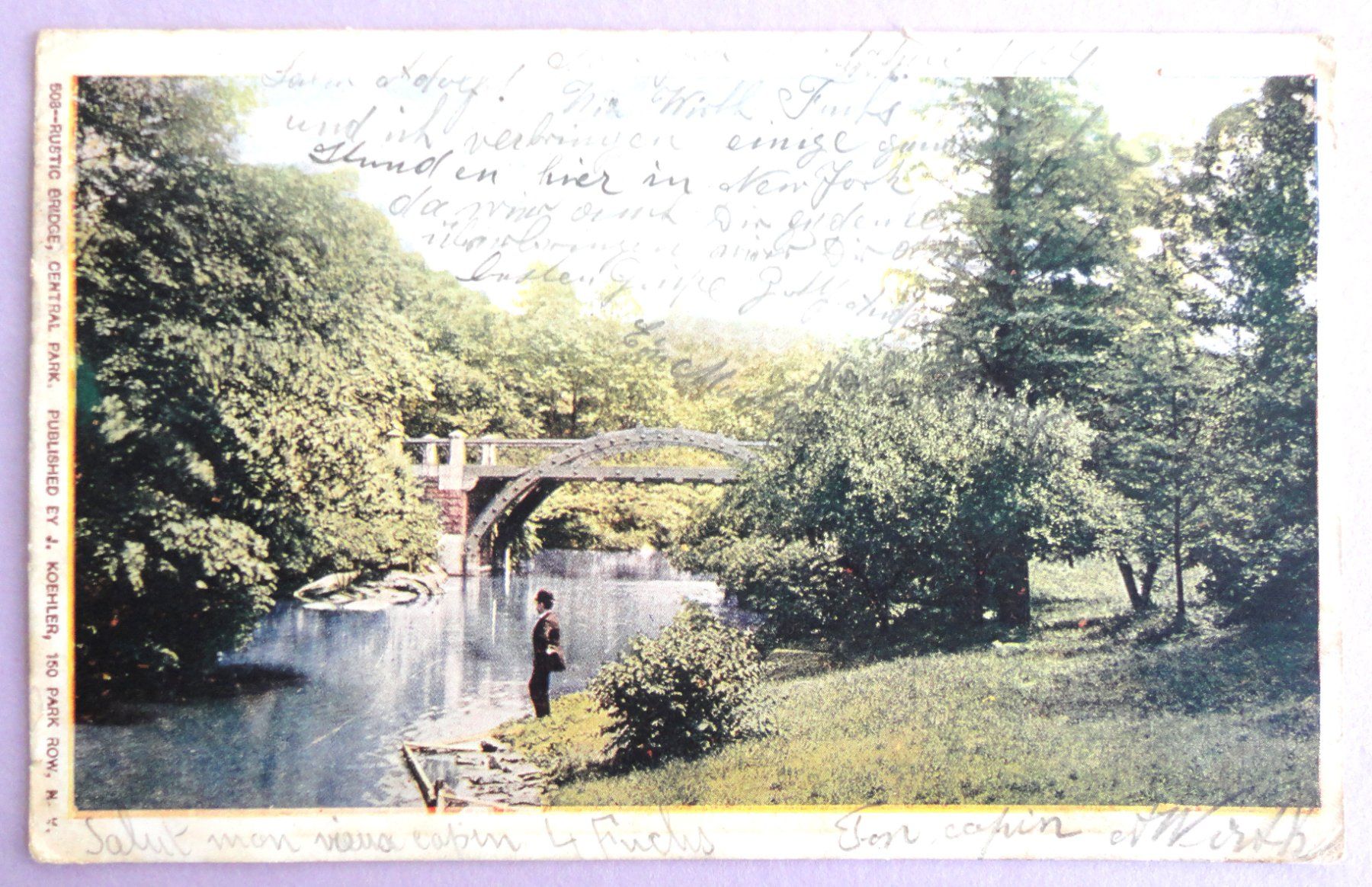 Cartoline postali: Rustic Bridge, Central Park, New-York – Difettoso da Fétigny venduto da Billy2miny
