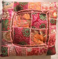 Dekokissen Patchwork 37x37cmx9cmNr.28 Bodenkissen Yogakissen