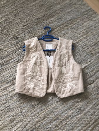 Weste Lefties bestickt beige Grösse M neu mit Etikett