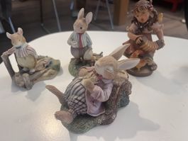 3 statuine Villeroy & Boch + 1 legno
