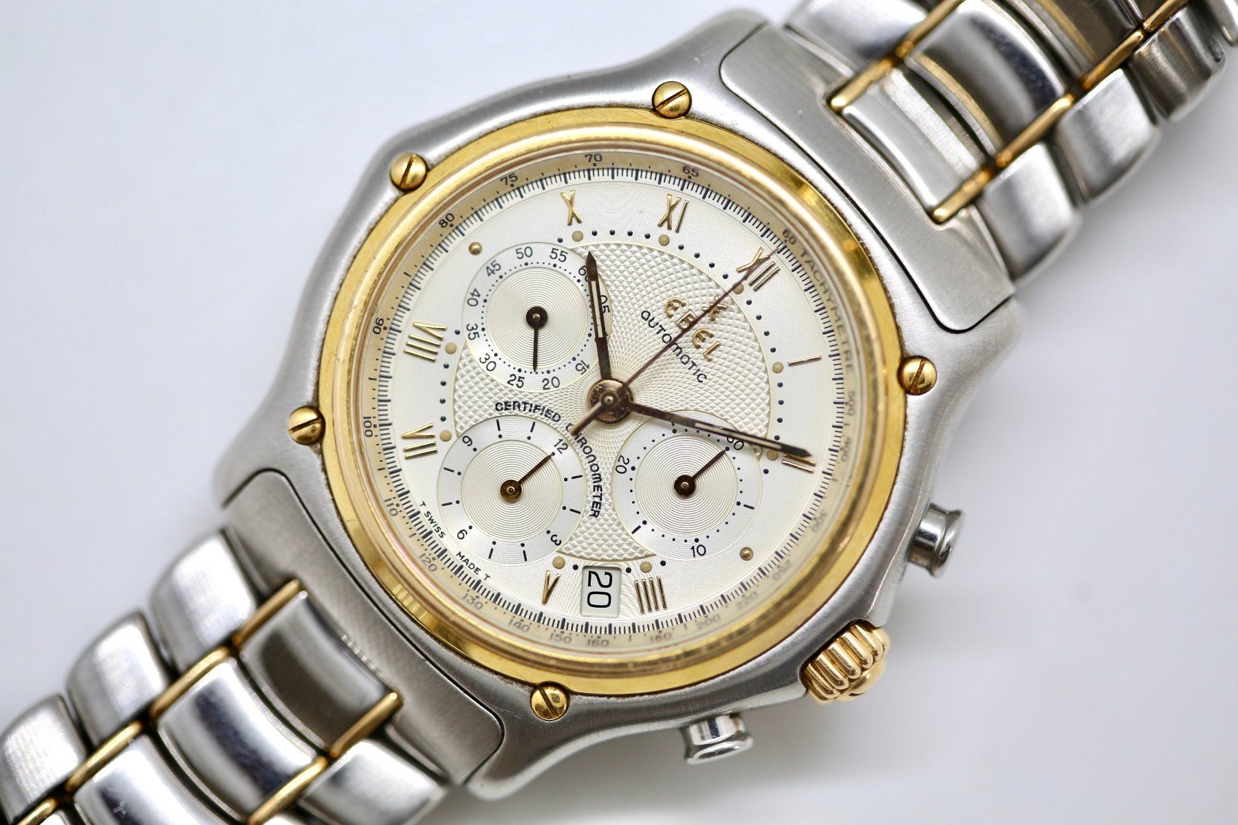 Ebel Orologi: Ebel Le Modulor Chronograph Gold&Stahl – Usato da Reinach BL venduto da Han-Numismatik 1