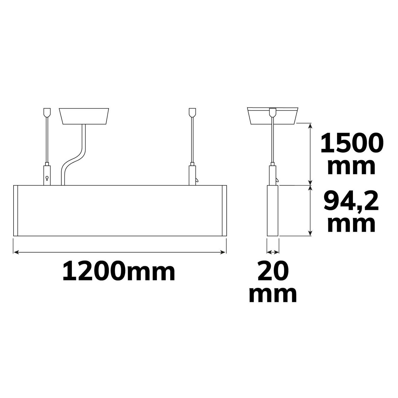 Lampadari & plafoniere: LED Pendelleuchte, Up&Down, 120 cm Länge – Nuovo (secondo la descrizione) da Kreuzlingen venduto da Smart-Light 4
