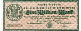 Hamburg Hansestadt 1 Mil.Mark SN rot 10.08.1923 VZ+-VZ++