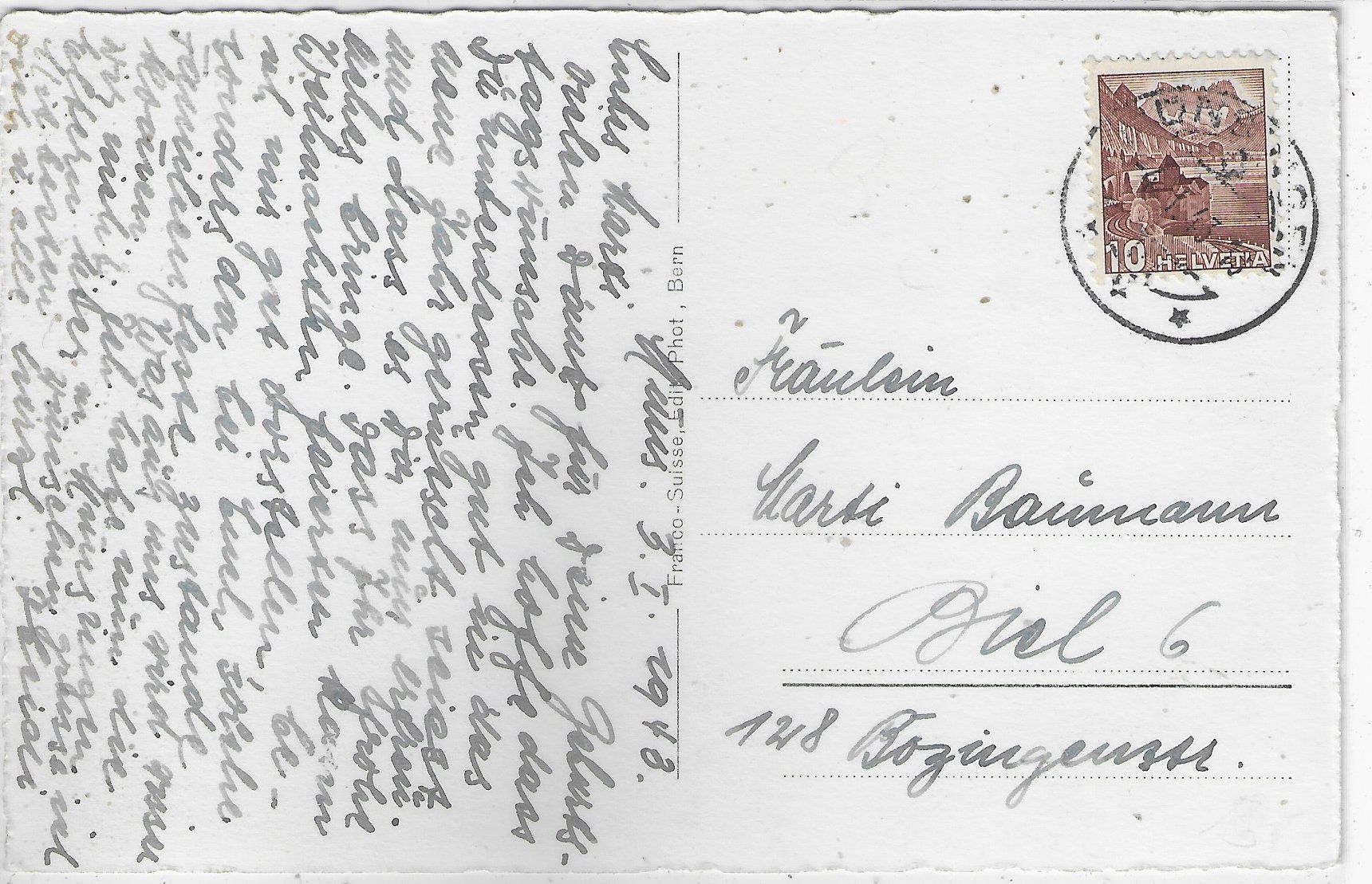 Cartoline postali: Münsingen - Pfarrhaus und Kirche – Usato da Ettingen venduto da Kartenplanet 1