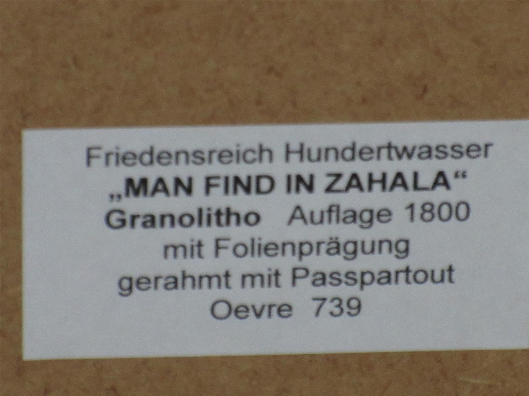 Poster & Bilder: Hundertwasser MAN FIND IN ZAHALA limit. – Neu (gemäss Beschreibung) aus Weinfelden von Kunst2010 4
