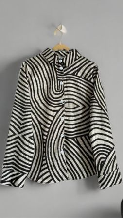 Camicia da donna, fantasia astratta, taglia 44