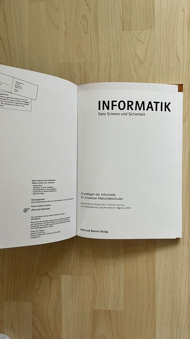 Libri: Informatik Data Science, Klett und Balmer, Top Zustand! – Usato da Buchs ZH venduto da ste_sb5q 1