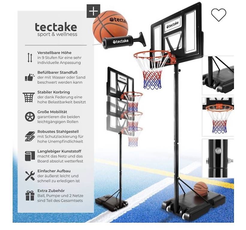 Basketballkörbe: Basketballkorb Dirk (TecTake) - NEU – Neu und originalverpackt aus Nesselnbach von blue1981 1