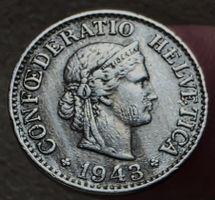 SCHWEIZ 10 RAPPEN 1943