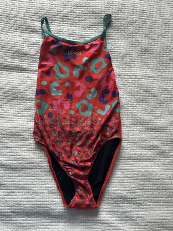 Vibrant Red Jaked Swimsuit, Size 46