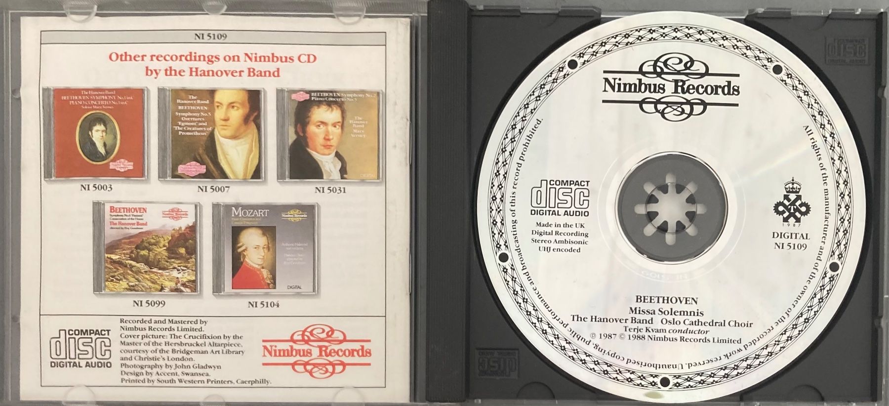 CD: BEETHOVEN..... - MISSA SOLEMNIS – Usato da Poliez-Pittet venduto da Newtown-Records 2