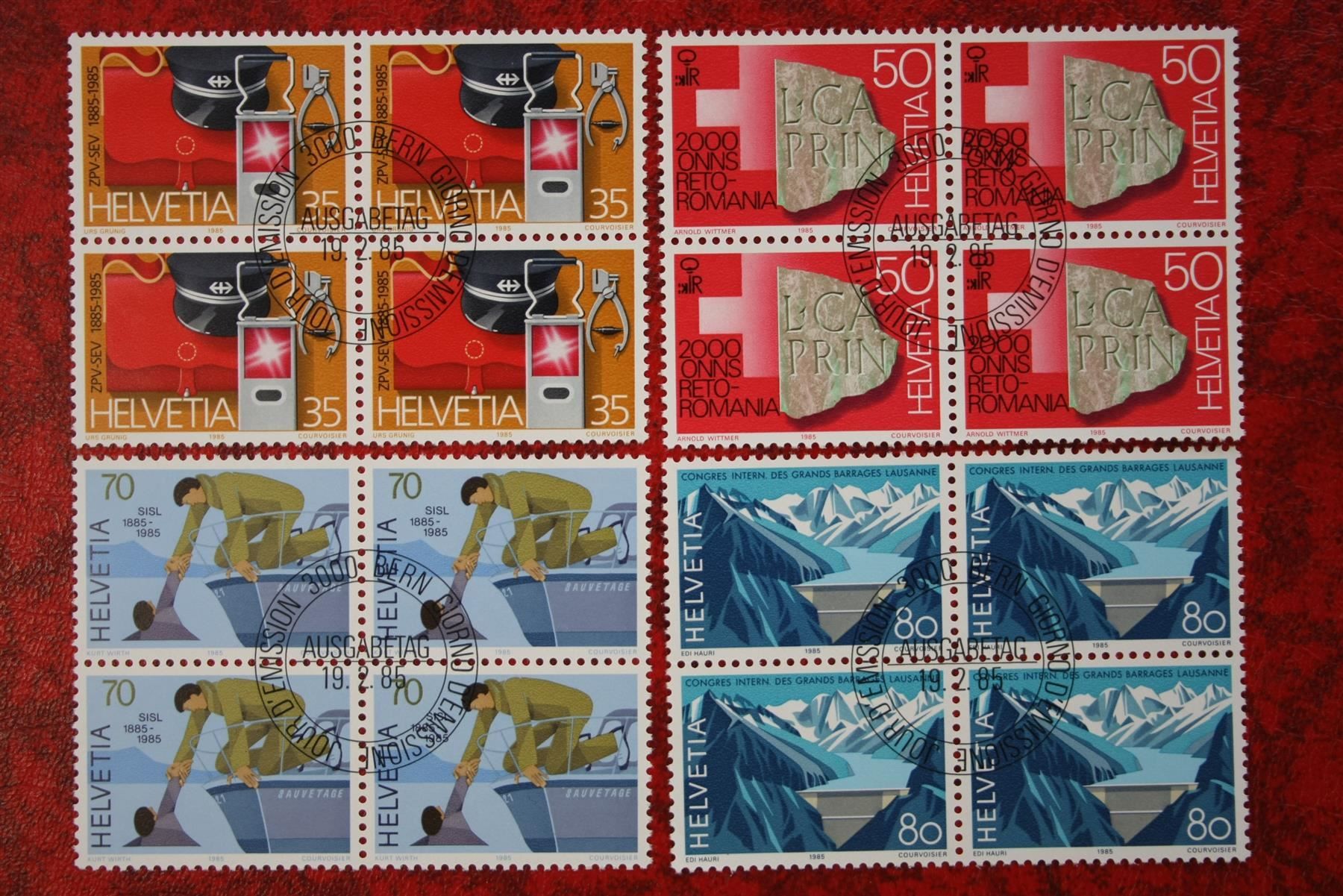 Tutti i francobolli: 1985: 711-714 Et. mit Gummi – Nuovo (secondo la descrizione) da Deitingen venduto da Lglobi