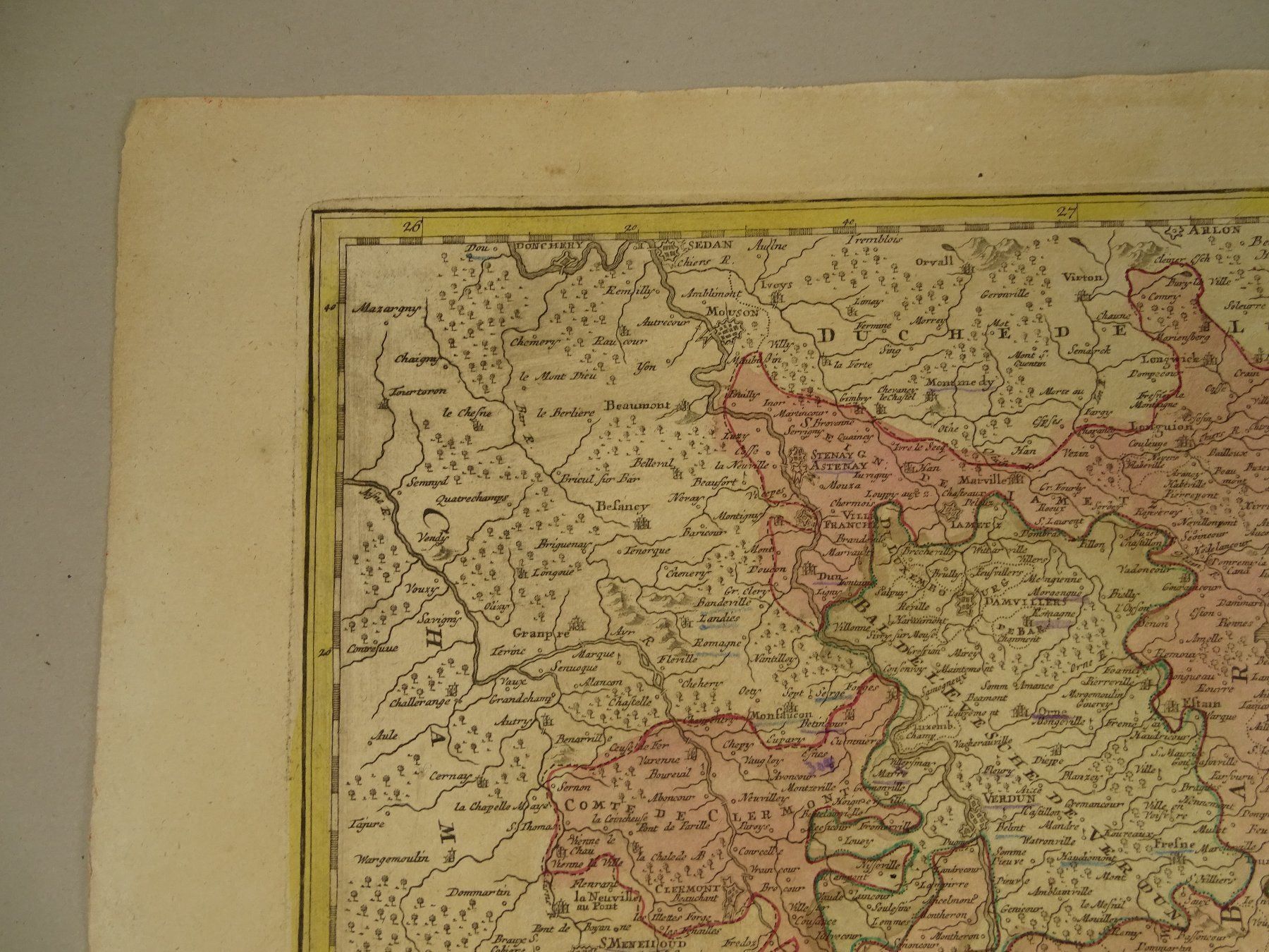 Cartine & Atlanti: LOTHRINGEN, LORRAINE, KUPFERSTICHKARTE – Usato da Grüningen venduto da Kartensammler 3