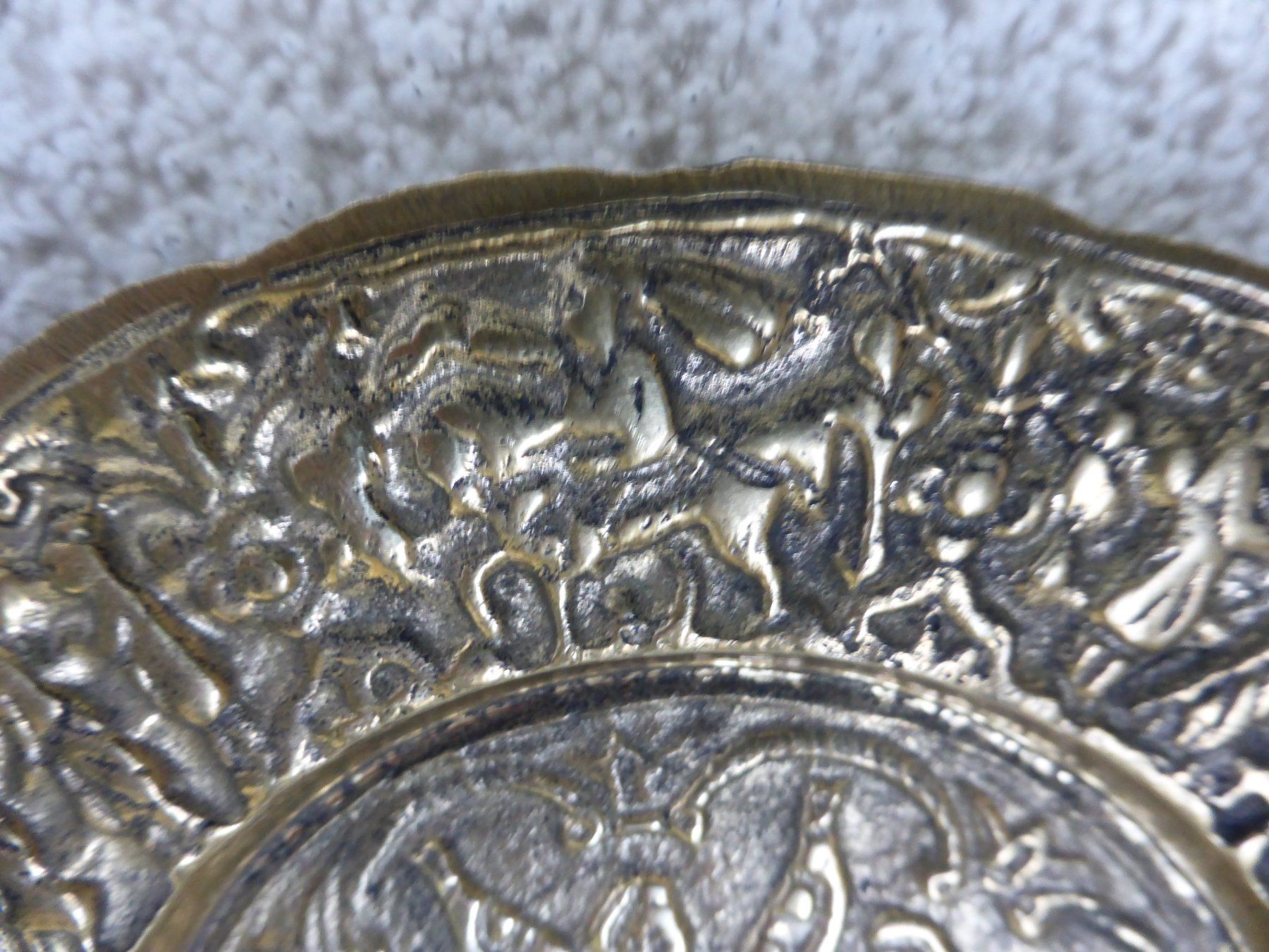 Piatti: EINZIGARTIGER-MEXIKANISCHER -AZTEKEN -TELLER-11,5 CM-MESSING – Usato da Zürich venduto da tritonis 2