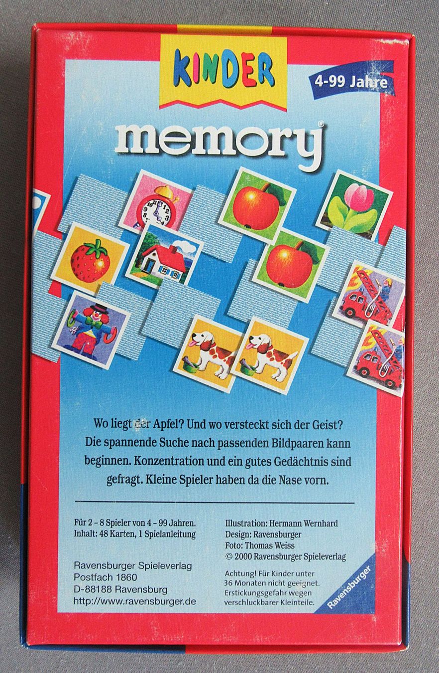 Ravensburger Giochi: Kinder Memory - Konzentrationsspiel - ab 4 Jahren – Usato da Auenstein venduto da Padabimbim 1