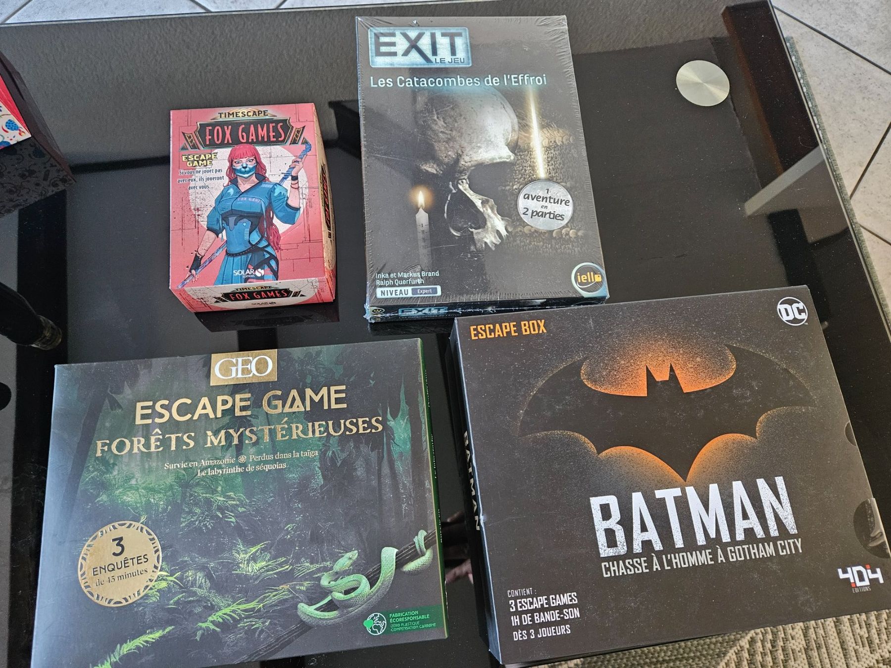 Giochi: lot de 4 jeux escape game – Nuovo e nell'imballaggio originale da Les Hauts-Geneveys venduto da Redfield45
