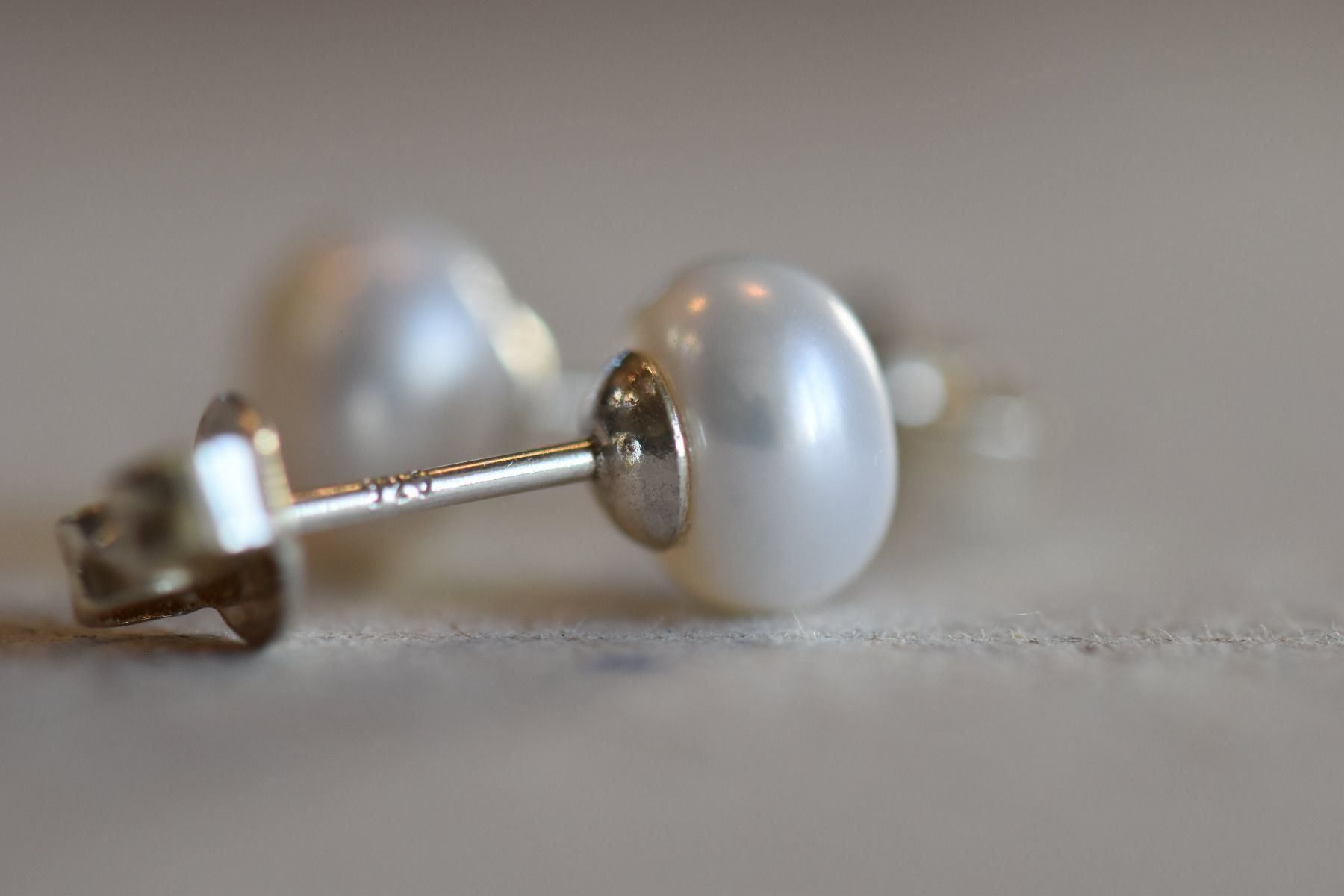 Orecchini pendenti & Orecchini a lobo: Natural Weiss Perlen Silver 925 Ohrring – Nuovo (secondo la descrizione) da Bévilard venduto da Yougems 7