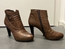 Stivaletti NeroGiardini pelle marrone tacco 38 usati