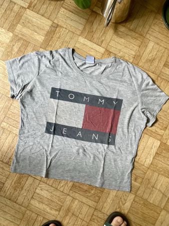Tommy Jeans T-Shirt Grau, Grösse S, getragen