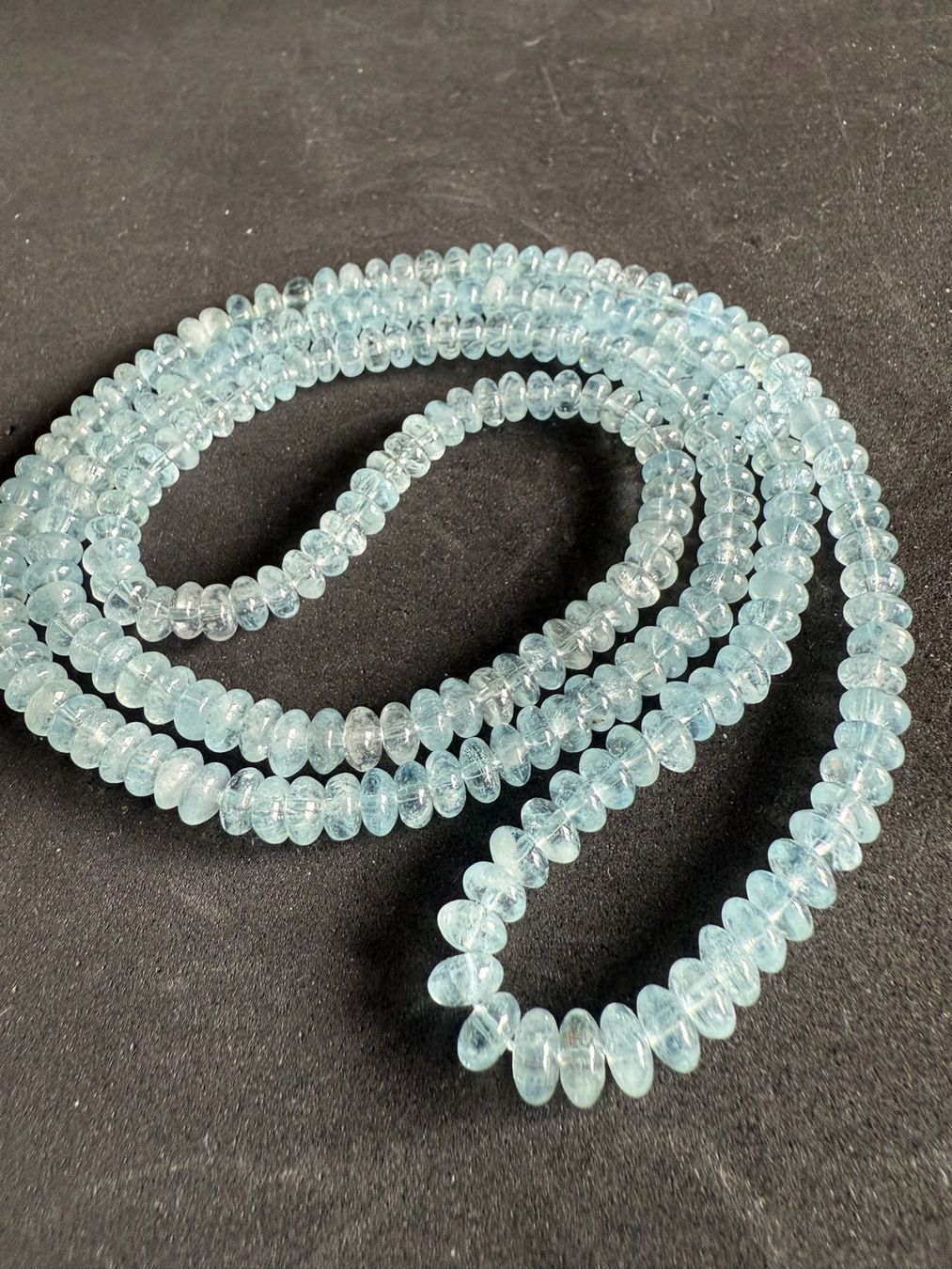 Catenine: Collier de perles en aigue-marine - 82cm – Usato da Sion venduto da accroshoes 3