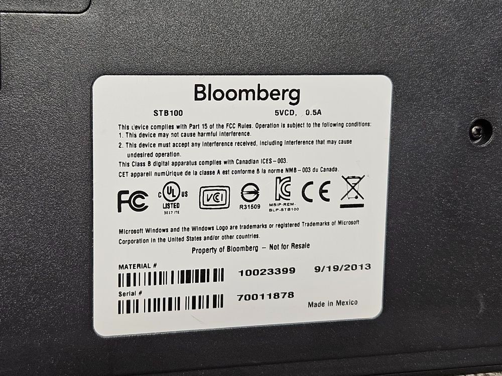 Tastiere: Bloomberg STB100 USB  professionelle Tastatur – Usato da Avry-devant-Pont venduto da Andreas.Bach 6