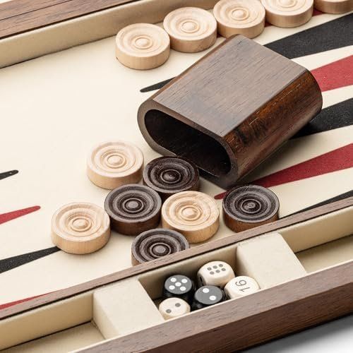 Spiele: Premium Walnuss Backgammon-Set 30 Holz Dame – Neu und originalverpackt aus Hundwil von Stallone6 3
