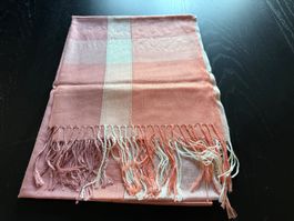 Sanfter Sommer Schal, Rosa- und Weiss-Töne, Top Zustand!
