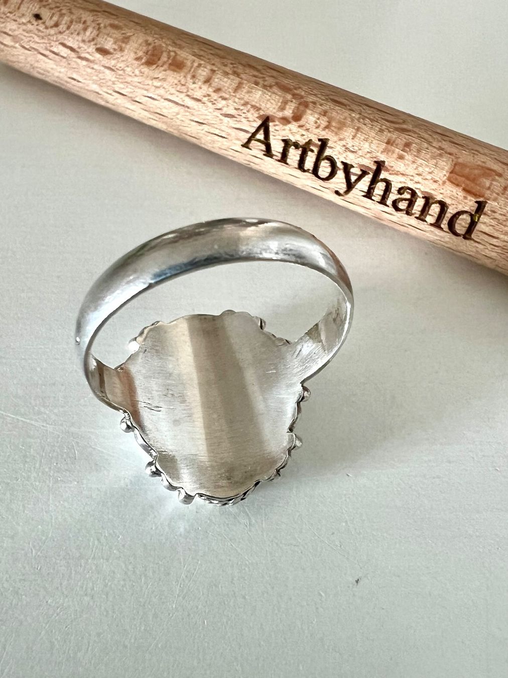 Anelli: Vintage Silber Ring mit Onyx Cabochon in Schiffchenform G59 – Usato da Ruswil venduto da artbyhand 6