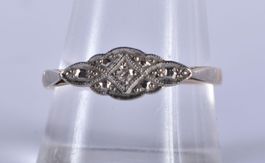 Antik Gold & Platin Diamant Ring