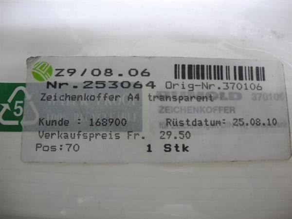 Valigie & Borse: Zeichenkoffer Aktentasche A4, transparent – Nuovo e nell'imballaggio originale da Kottwil venduto da Crazyrolf 1